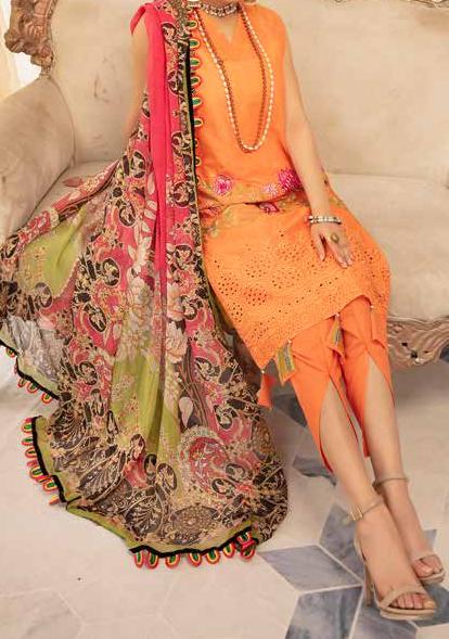 Hoor Riaz Arts Embroidered Pakistani Lawn Dress: Deshi Besh.