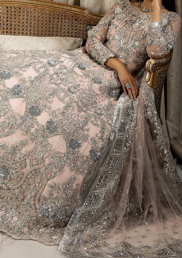 Imrozia Azah Pakistani Luxury Net Anarkali - db24446