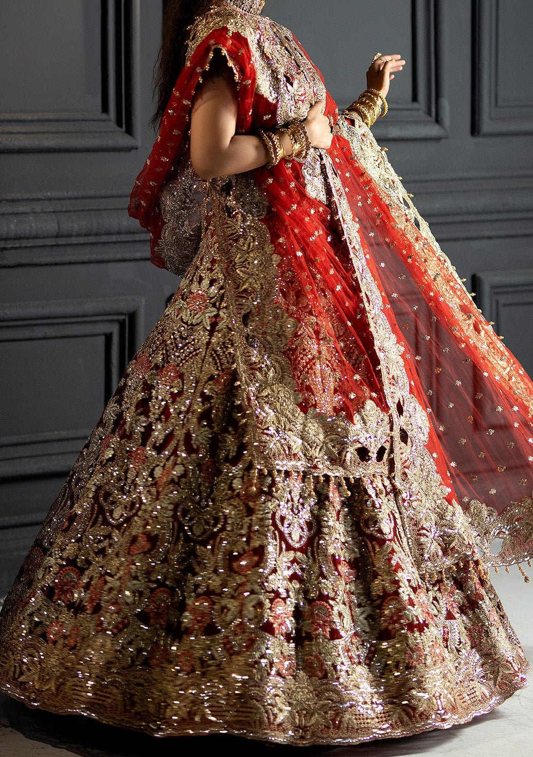 Imrozia Calla Pakistani Net Lehenga Choli - db24452