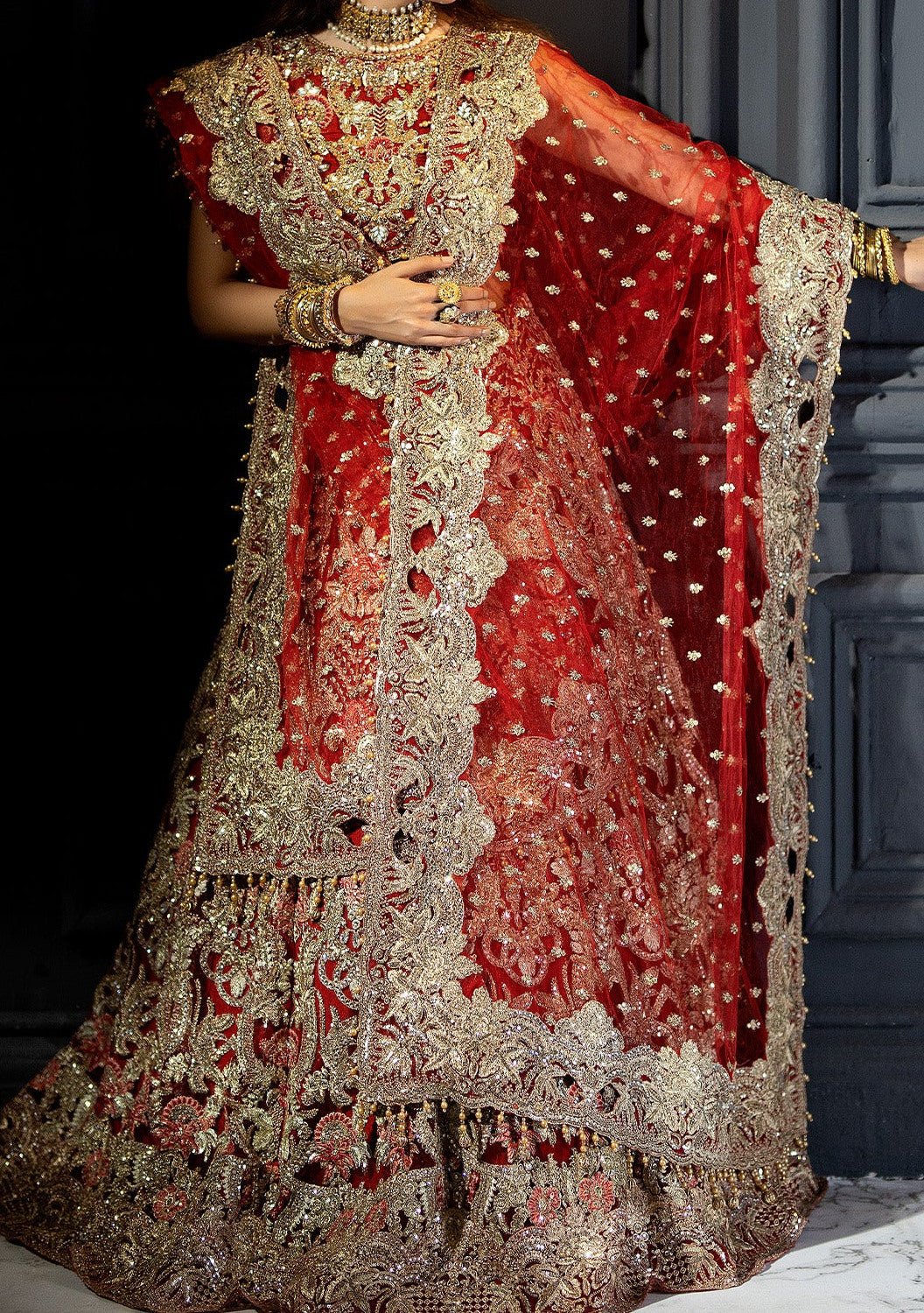 Imrozia Calla Pakistani Net Lehenga Choli - db24452