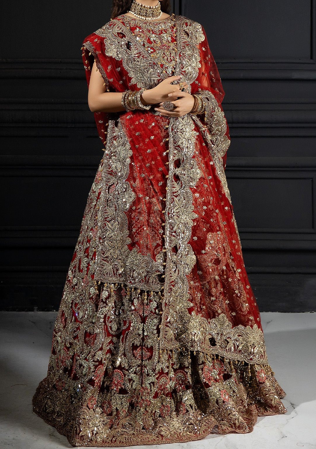 Imrozia Calla Pakistani Net Lehenga Choli - db24452