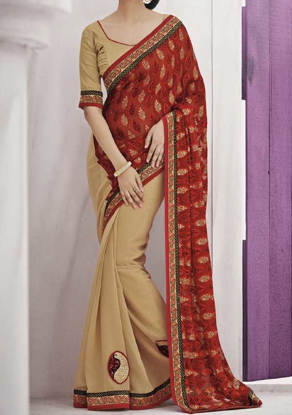 Indian Women Designer Georgette Saree - db20899