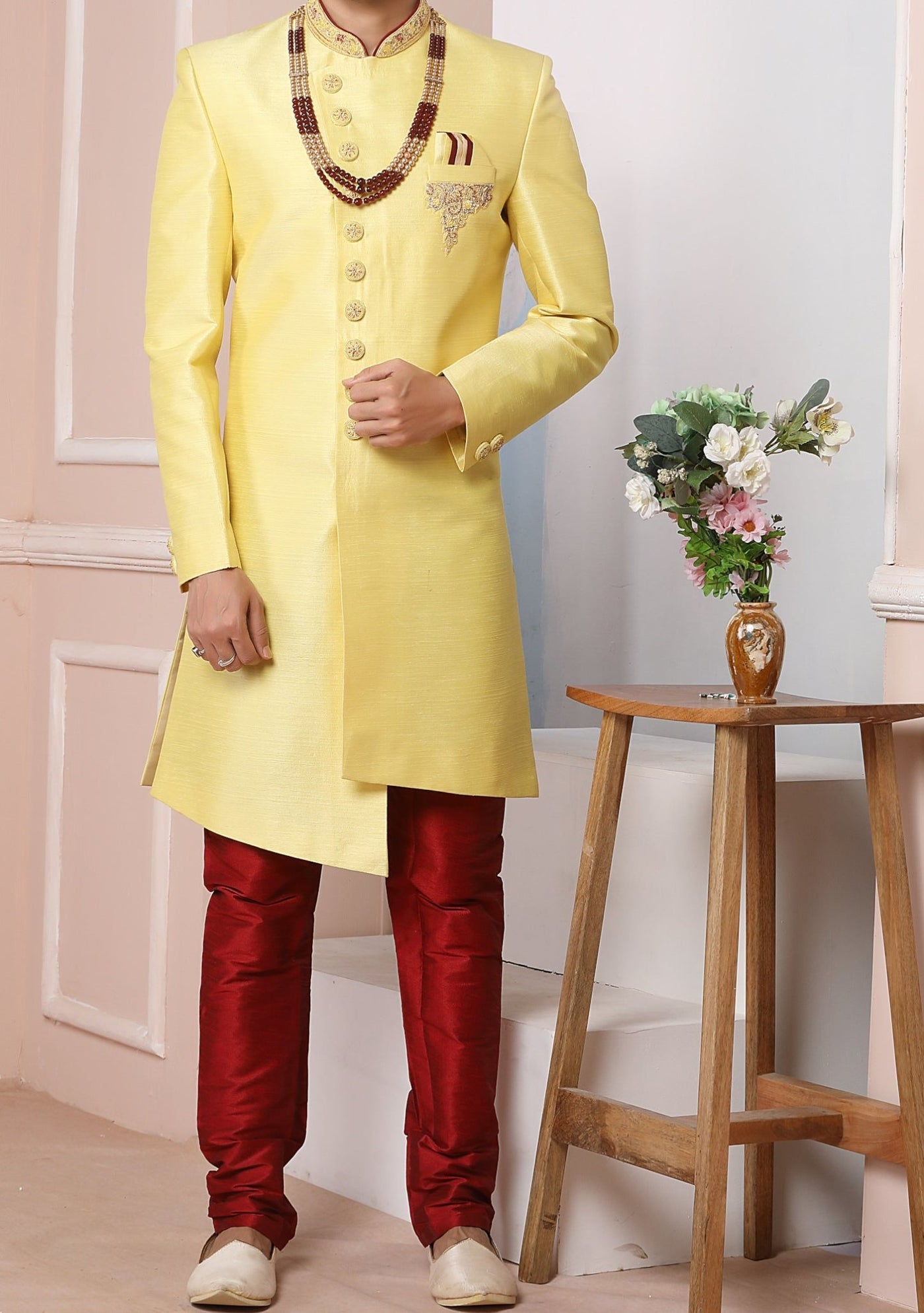 Men's Indo Western Party Wear Sherwani Suit - db20399