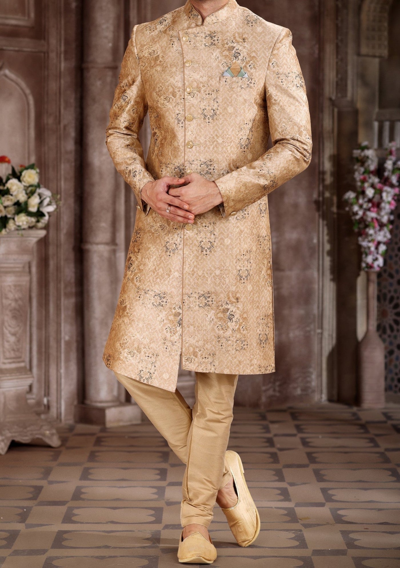 Men's Indo Western Party Wear Sherwani Suit - db22832