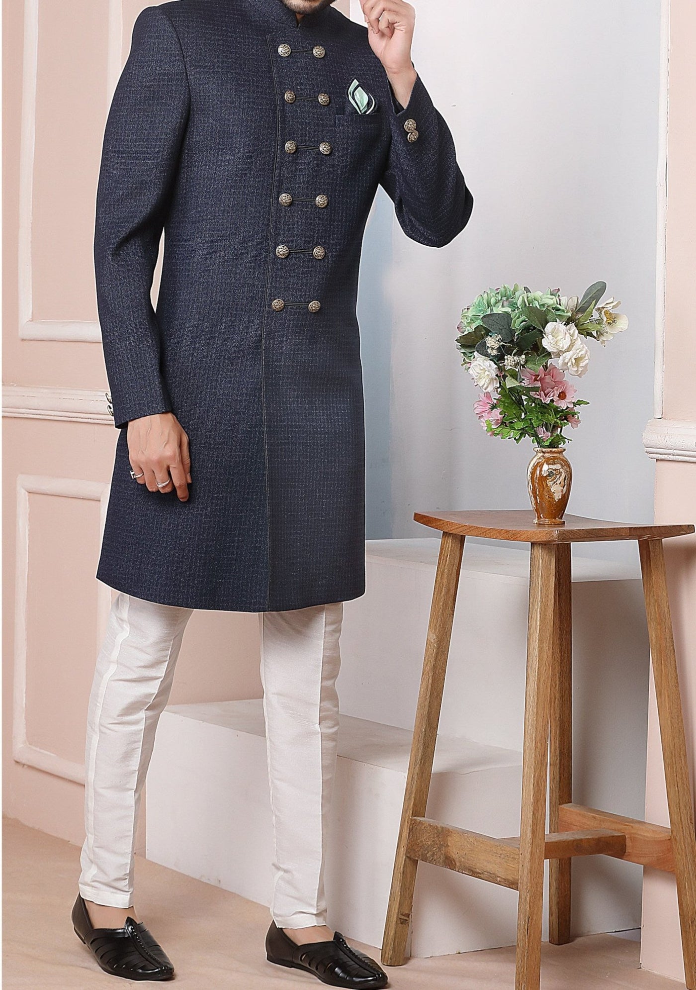 Men's Indo Western Party Wear Sherwani Suit - db20471