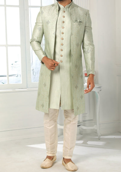 Men's Indo Western Party Wear Sherwani Suit With Jacket - db20436