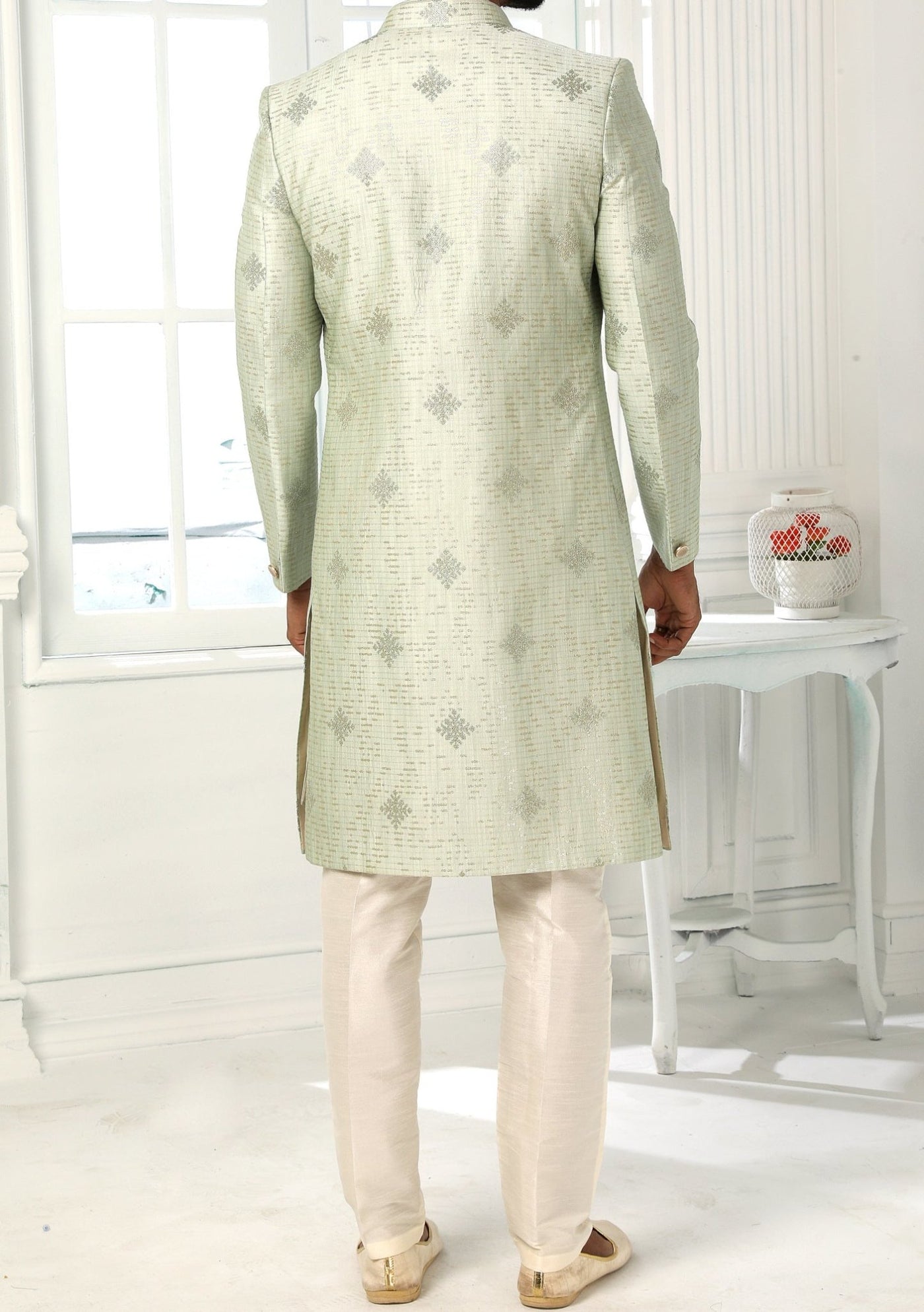 Men's Indo Western Party Wear Sherwani Suit With Jacket - db20436