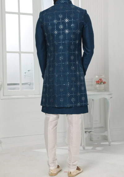 Men's Indo Western Party Wear Sherwani Suit With Jacket - db20440