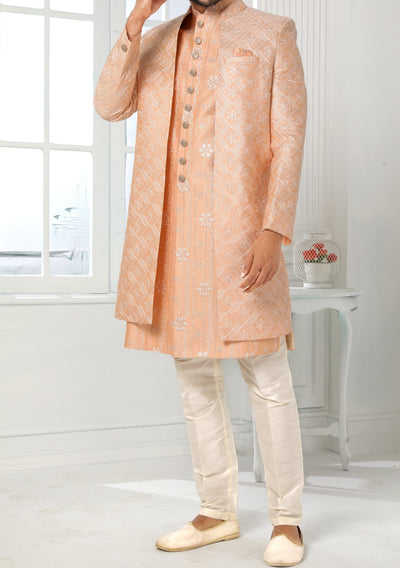 Men's Indo Western Party Wear Sherwani Suit With Jacket - db20433