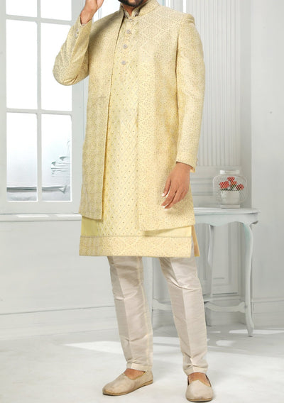 Men's Indo Western Party Wear Sherwani Suit With Jacket - db20429