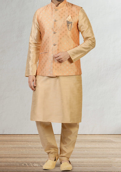 Men's Party Wear Kurta Pajama With Waistcoat - db18111