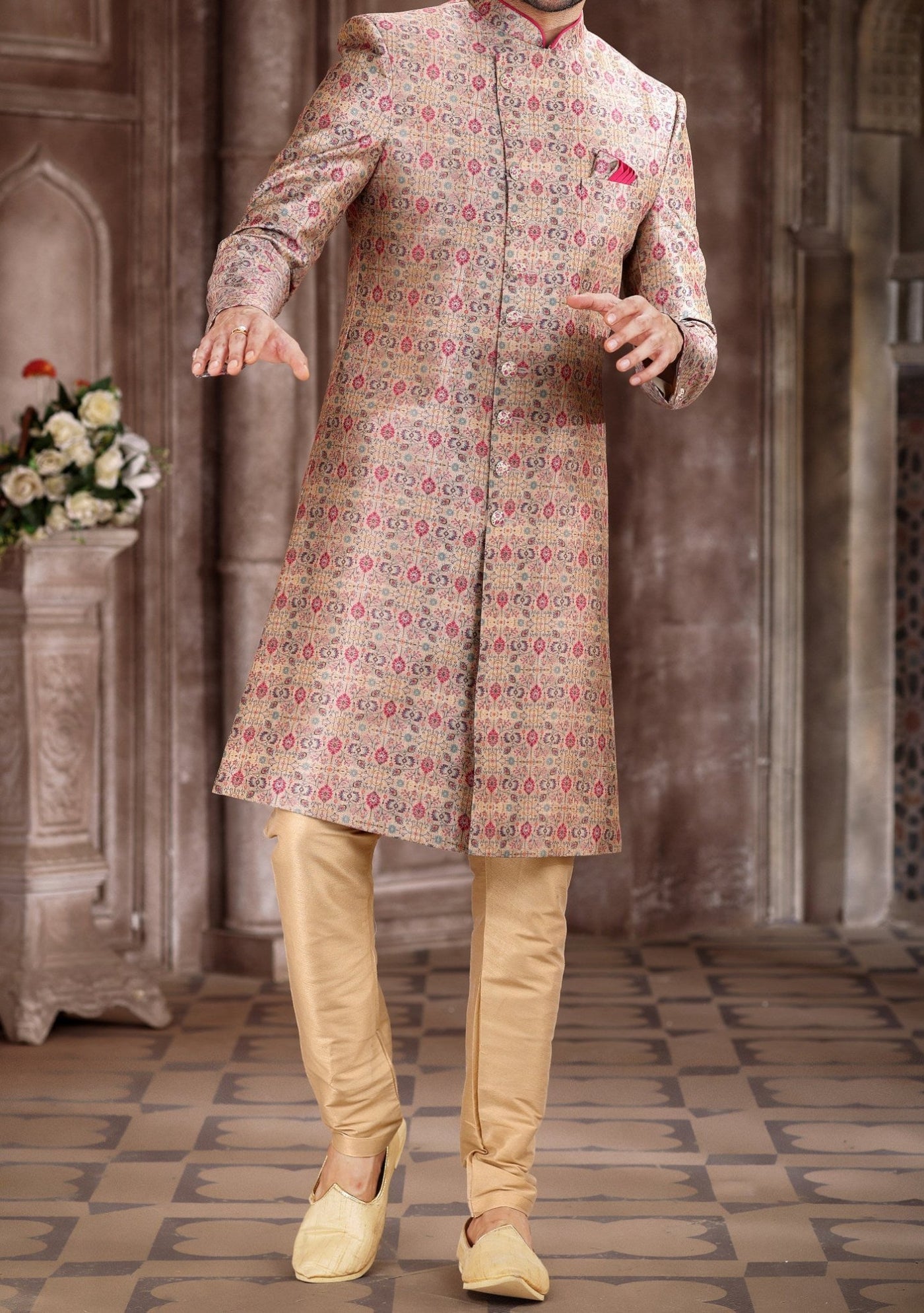 Men's Traditional Party Wear Sherwani Suit - db22835