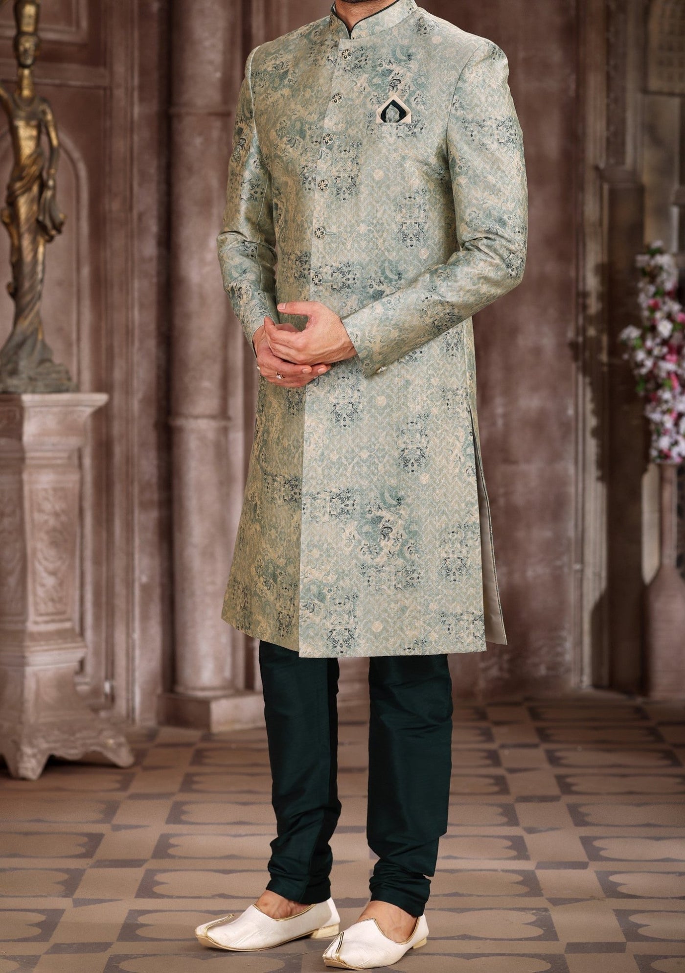 Men's Traditional Party Wear Sherwani Suit - db22830