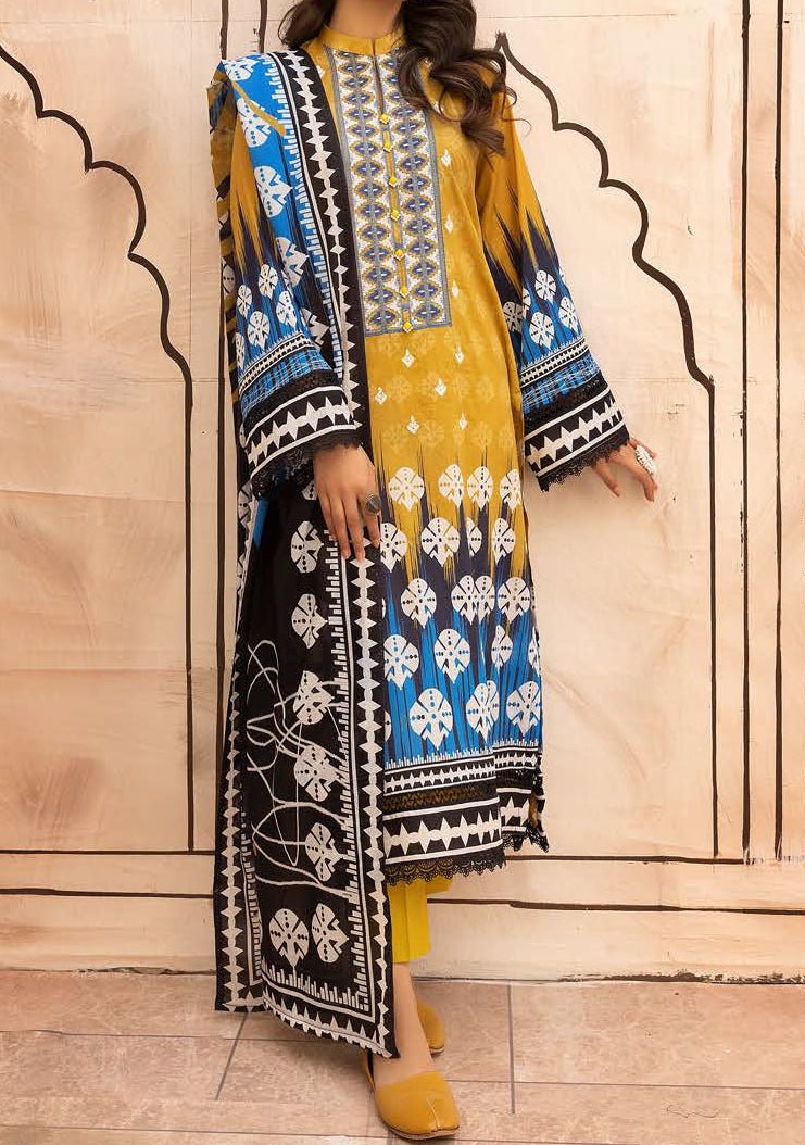 Nur Printed Embroidered Pakistani Lawn Dress - db19205