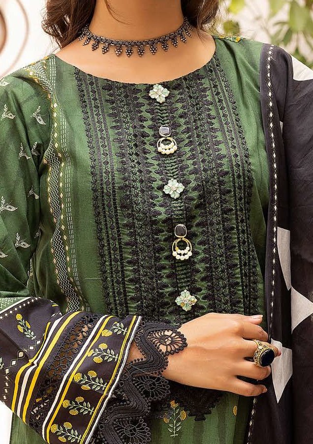 Nur Printed Embroidered Pakistani Lawn Dress - db19196