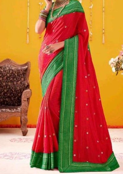 Right Women Designer Vatika Embroidered Fancy Saree - db19043