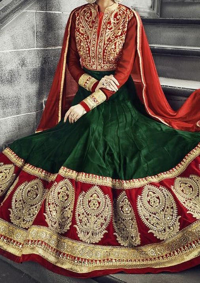 Safeena Hot Lady Designer Anarkali Suit: Deshi Besh.