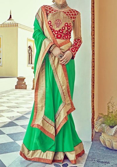 Saroj Majestic Beauty Ethnic Designer Saree: Deshi Besh.