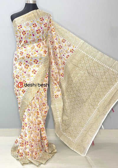 Screen Printed Cotton Silk Saree - db25717