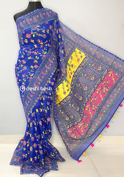 Screen Printed Cotton Silk Saree - db25707