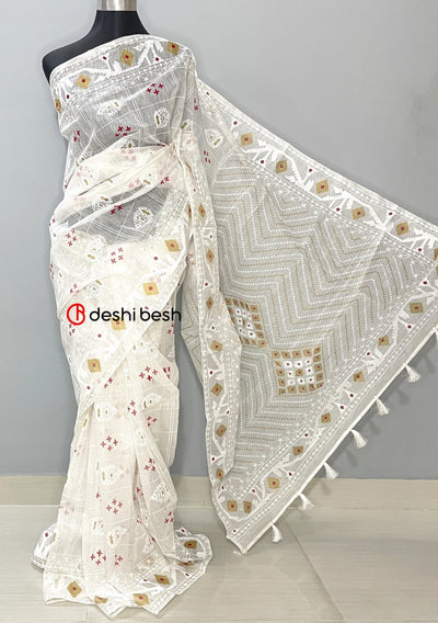 Screen Printed Cotton Silk Saree - db25714