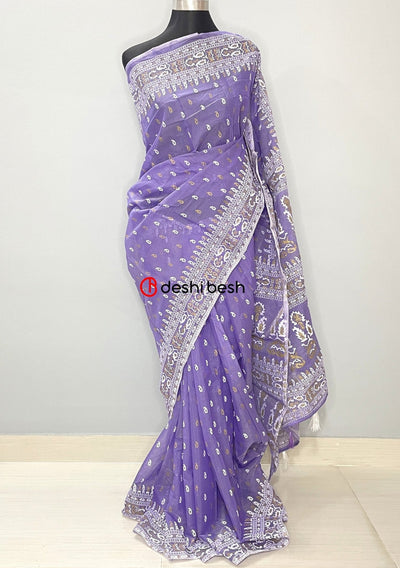 Screen Printed Cotton Silk Saree - db25715