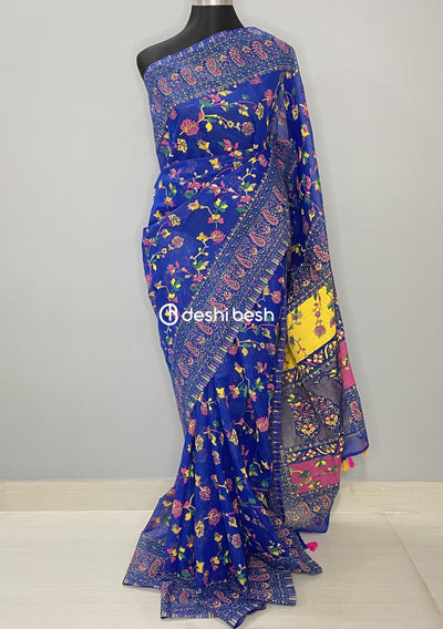 Screen Printed Cotton Silk Saree - db25707