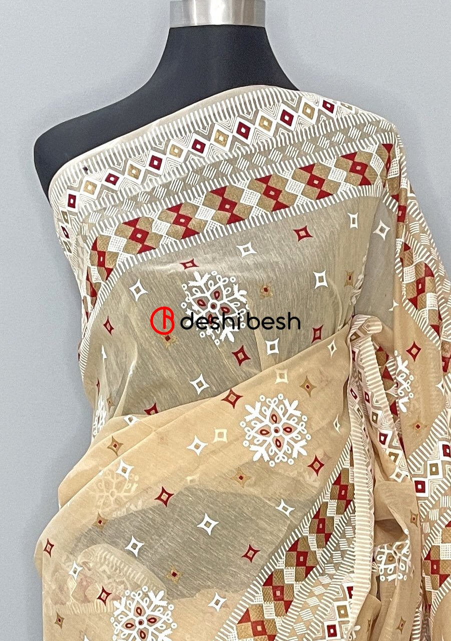 Screen Printed Cotton Silk Saree - db21851