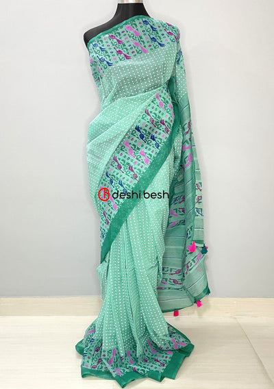 Screen Printed Cotton Silk Saree - db25702