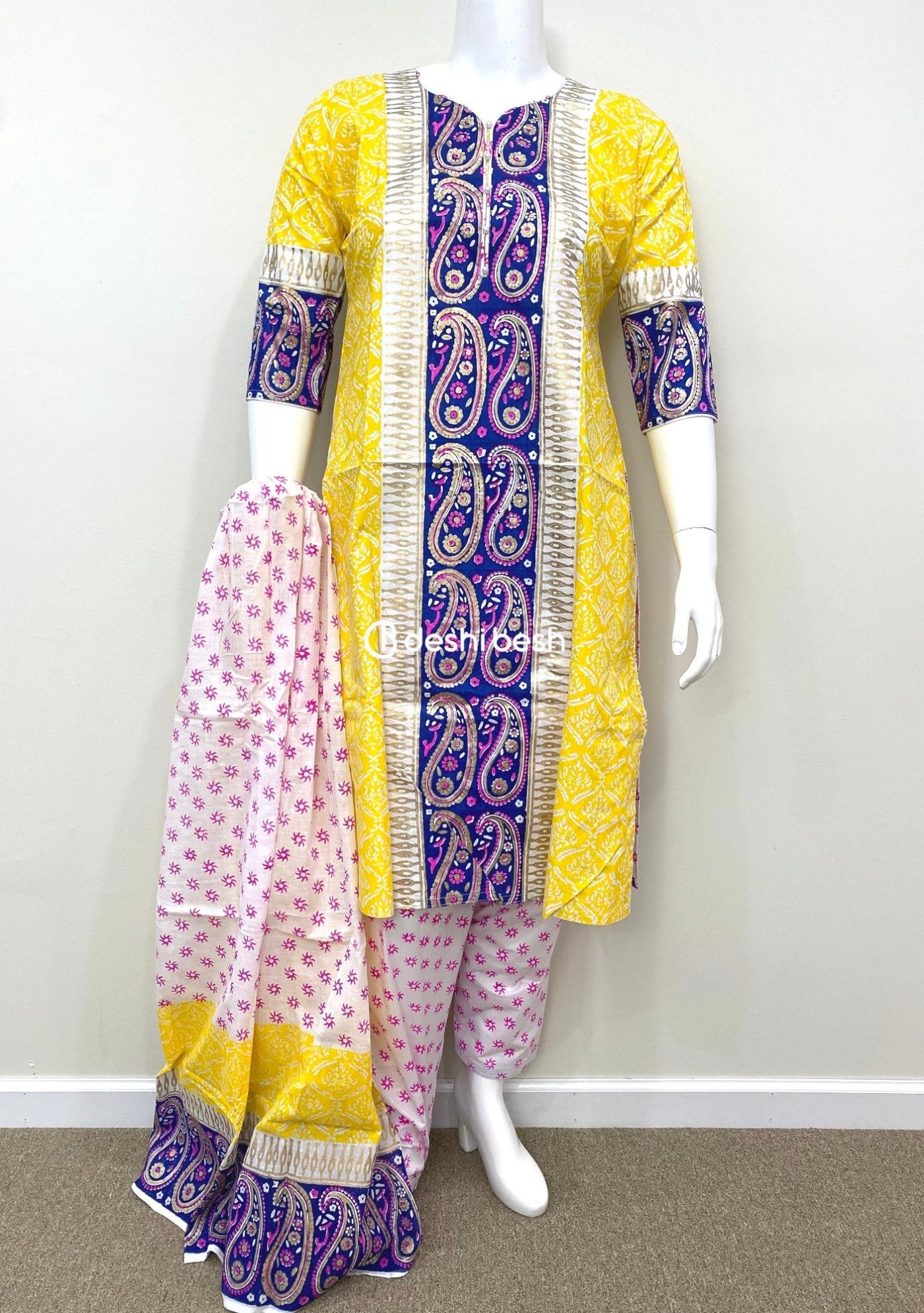 Summer Block Printed Soft Cotton Salwar Suit - db19675