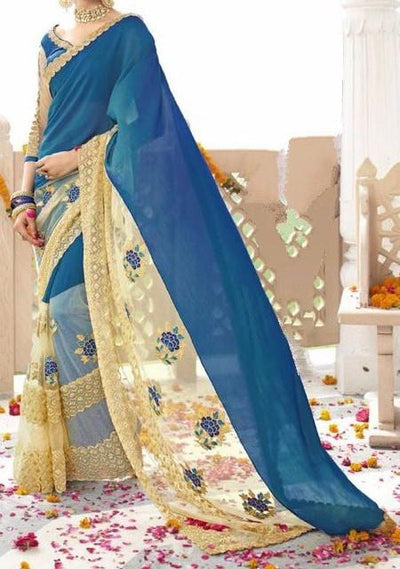 Tamasha Triveni Georgette Ethnic Designer Saree: Deshi Besh.