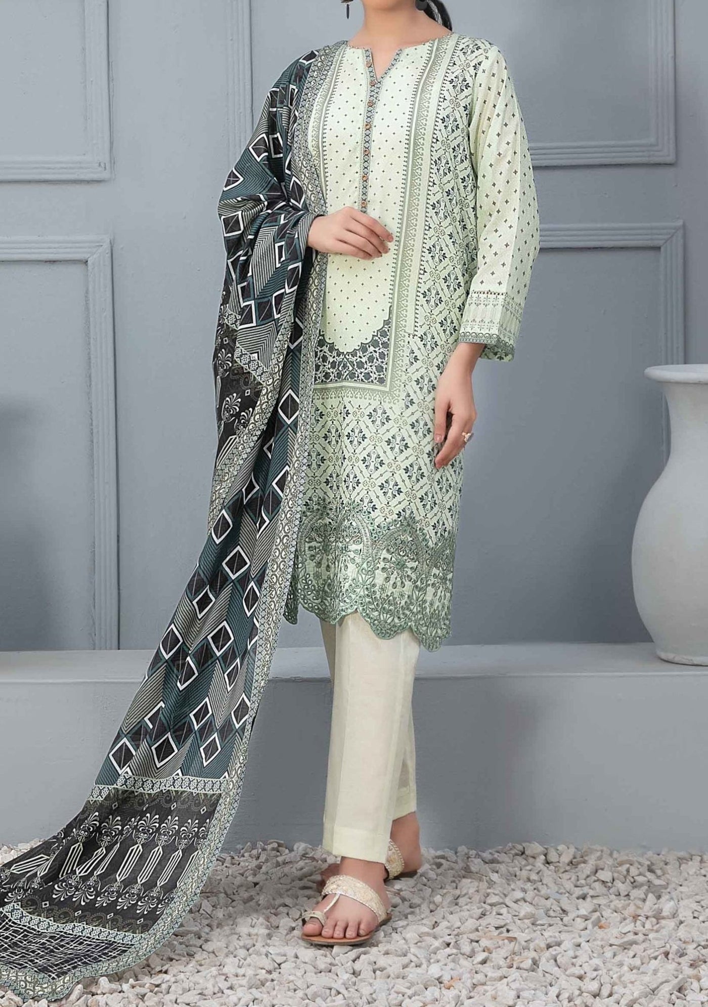 Tawakkal Cloite Embroidered Printed Lawn Dress - db25580