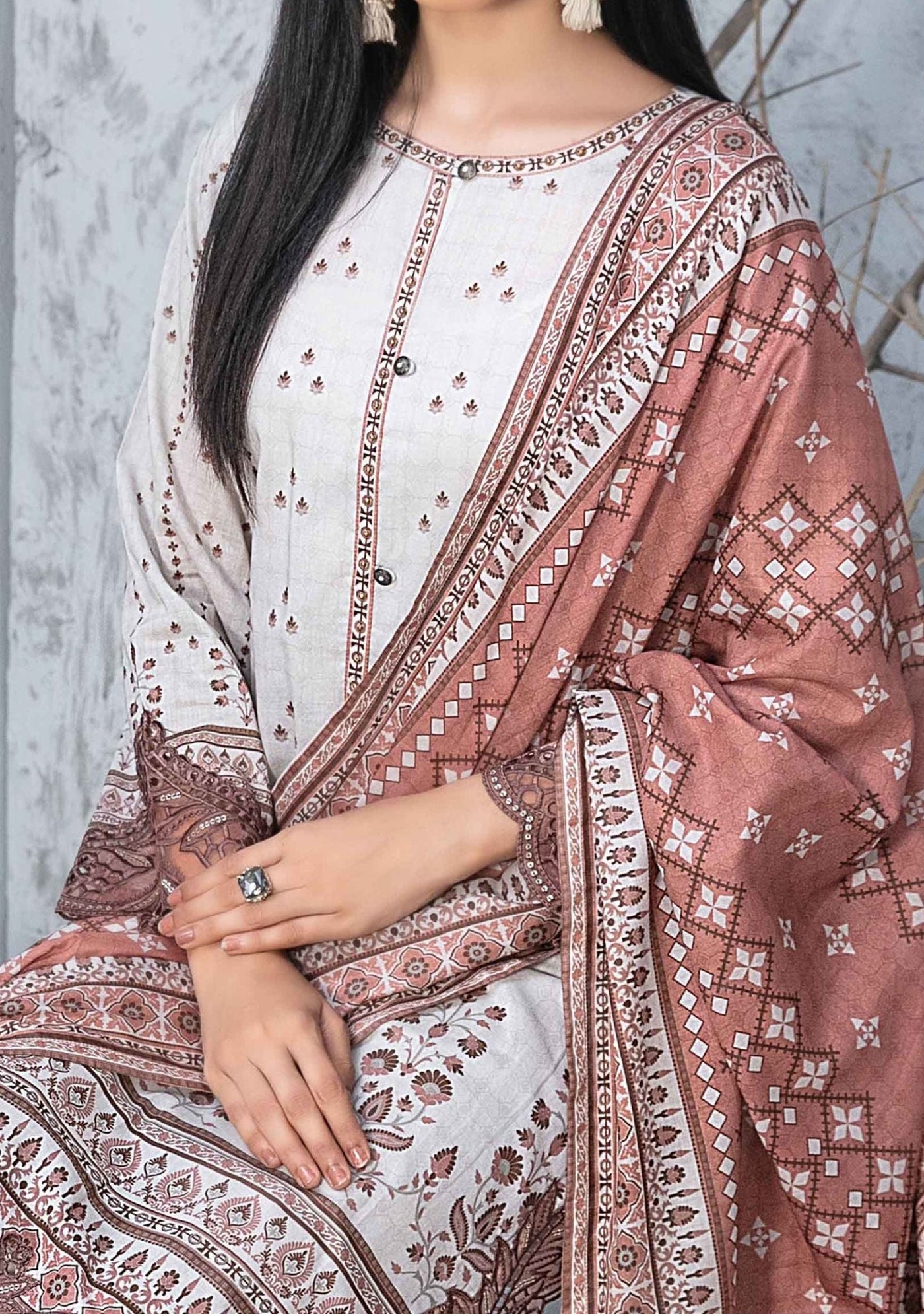 Tawakkal Cloite Embroidered Printed Lawn Dress - db25579