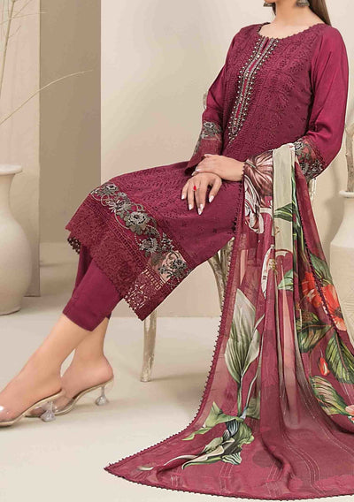 Tawakkal Feeha Heavy Embroidered Viscose Dress - db24899