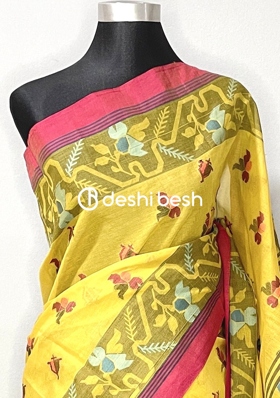 Traditional Designer Handloom Tantuj Cotton Saree - db18924