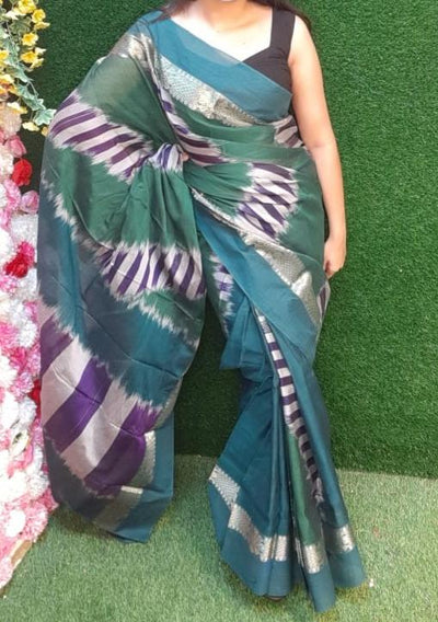 Traditional Handloom Maslais Cotton Saree: Deshi Besh.