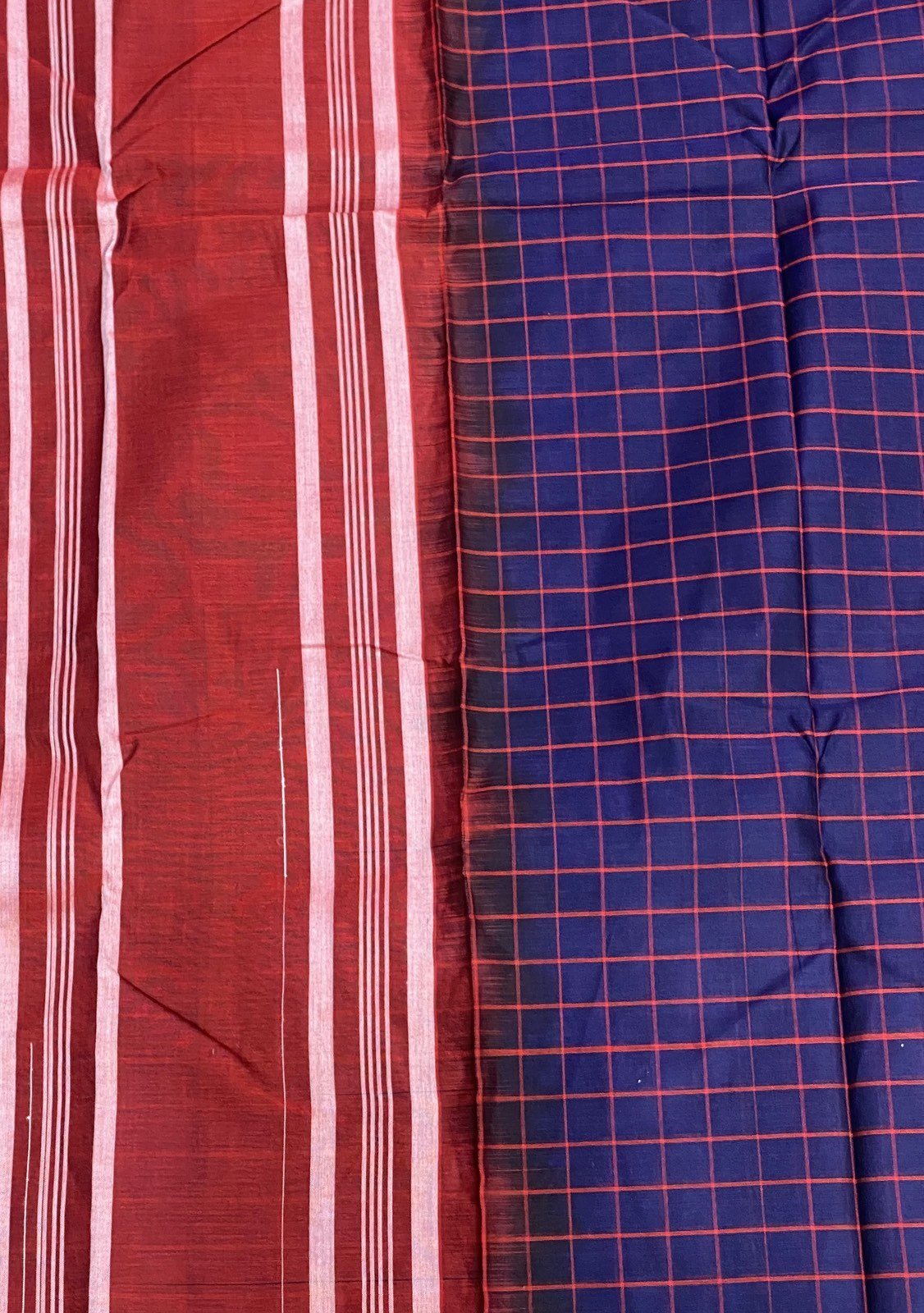 Traditional Handloom Maslais Cotton Saree: Deshi Besh.