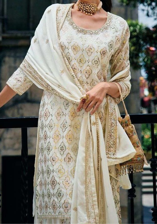 Zaveri Majestic Party Wear Palazzo Suit - db23586